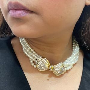 FOR BUNDLES ONLY bow multiple strands faux pearls BA-3